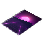 80sレトロ背景図（3D要素を使用） ノートブック (左側)