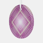 80sレトロ: 3D Sci-Fi背景。 ガラスオーナメント (正面左)