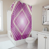 80sレトロ: 3D Sci-Fi背景。 シャワーカーテン (インサイチュ)