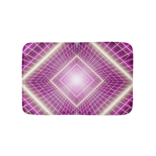 80sレトロ: 3D Sci-Fi背景。 バスマット (正面)