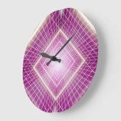 80sレトロ: 3D Sci-Fi背景。 ラージ壁時計 (傾斜)