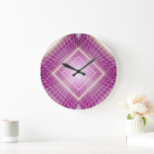 80sレトロ: 3D Sci-Fi背景。 ラージ壁時計 (ホーム)