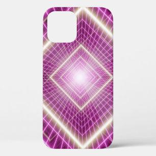 80sレトロ: 3D Sci-Fi背景。 iPhone 12ケース