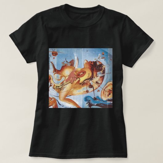 80sロックおもしろいミュージックバンドサンセットマークイラストレティ tシャツ (デザイン正面)