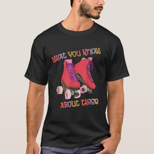 80sローラースケートスケートで滑るディスコスケートVint Tシャツ (正面)
