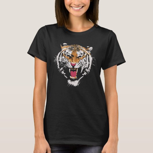 80sワイルドタイガーグリング顔セーター tシャツ (正面)