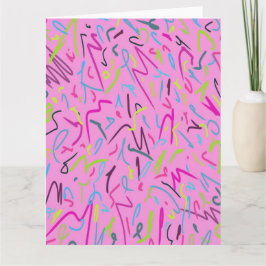 80sヴィンテージプリント（ピンク） カード