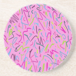 80sヴィンテージプリント（ピンク） コースター