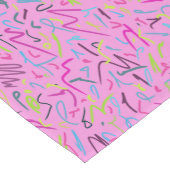 80sヴィンテージプリント（ピンク） ショートテーブルランナー (コーナー)
