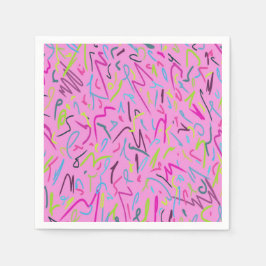 80sヴィンテージプリント（ピンク） スタンダードカクテルナプキン