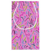 80sヴィンテージプリント（ピンク） スモールペーパーバッグ (裏面)