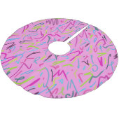 80sヴィンテージプリント（ピンク） ブラッシュドポリエステルツリースカート (アングル)