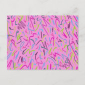 80sヴィンテージプリント（ピンク） ポストカード (正面)