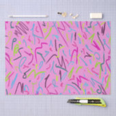 80sヴィンテージプリント（ピンク） 薄葉紙 (クラフト)