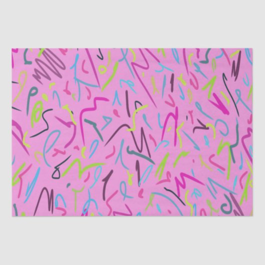 80sヴィンテージプリント（ピンク） 薄葉紙 (正面)