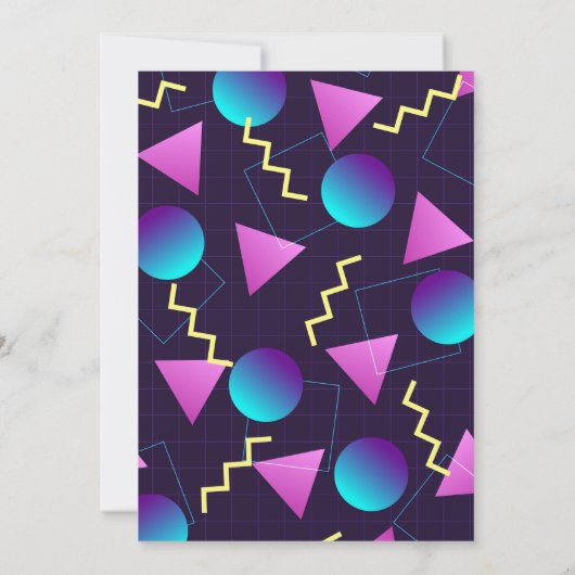 80s対90sParty招待状または40th Birthday 招待状 (裏面)