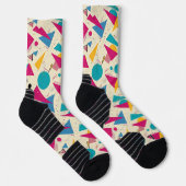 80s幾何学的パターン ソックス (右)