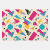 80s幾何学的パターン ラッピングペーパーシート (正面3)