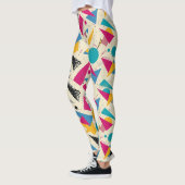 80s幾何学的パターン レギンス (左)