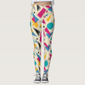 80s幾何学的パターン レギンス (正面)