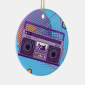 80s携帯ファンキー無線カセットプレーヤー，ボームボックス セラミックオーナメント (右)