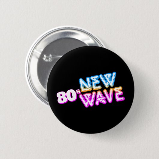 80s新しいWave Pinbackボタン 缶バッジ (正面&裏面)