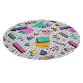 80s明るい：市松模様にヴィンテージジオメトリ。 カッティングボード (角)