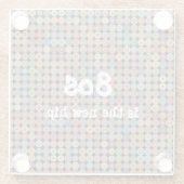 80s洗練ファンキーされたパタファンシーーン ガラスコースター (裏面)