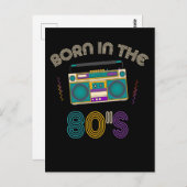 80s生まれオールドスクール音楽1980sバースデーパーティー ポストカード (正面/裏面)