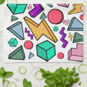 80s美的ヴィンテージレトロ キッチンタオル (折り畳み)