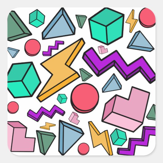 80s美的ヴィンテージレトロ スクエアシール (正面)