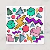 80s美的ヴィンテージレトロ スクエア名刺 (正面)