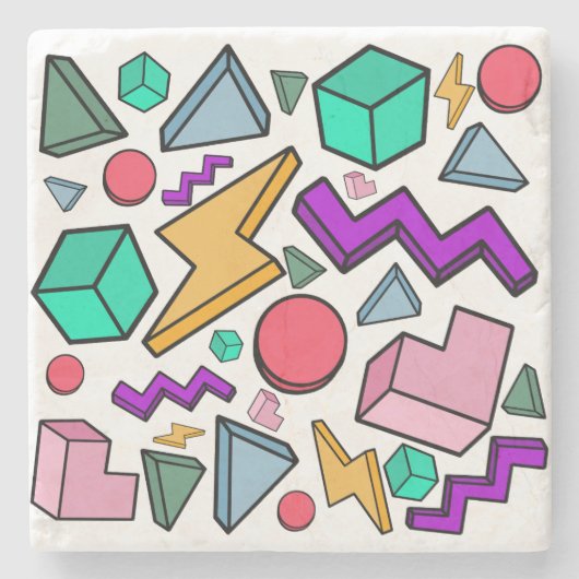 80s美的ヴィンテージレトロ ストーンコースター (正面)