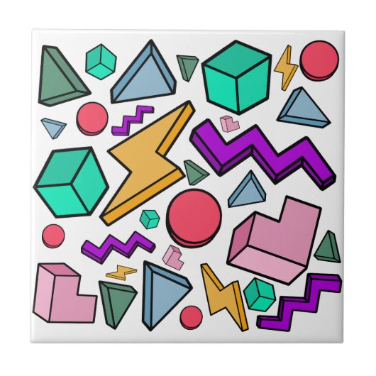 80s美的ヴィンテージレトロ タイル (正面)