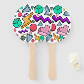 80s美的ヴィンテージレトロ ハンドファン (正面&裏面)