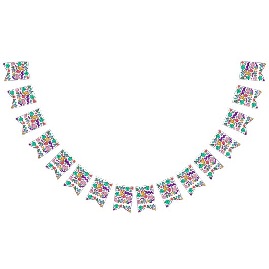 80s美的ヴィンテージレトロ バンティングフラッグ (全)