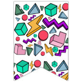 80s美的ヴィンテージレトロ バンティングフラッグ (第1の旗)