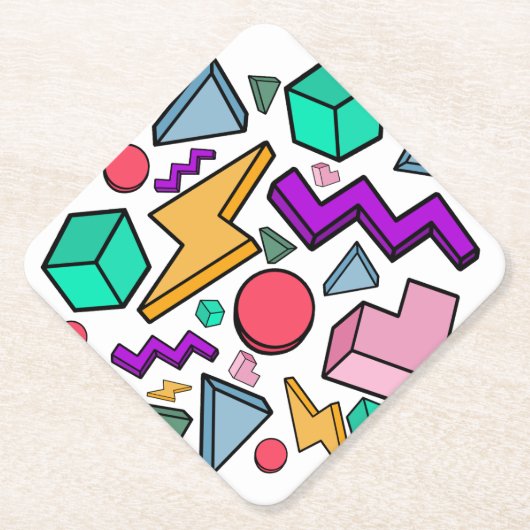 80s美的ヴィンテージレトロ ペーパーコースター (正面)