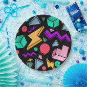 80s美的ヴィンテージレトロ ペーパープレート (パーティー)