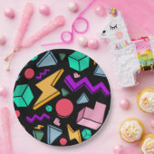 80s美的ヴィンテージレトロ ペーパープレート (パーティー)