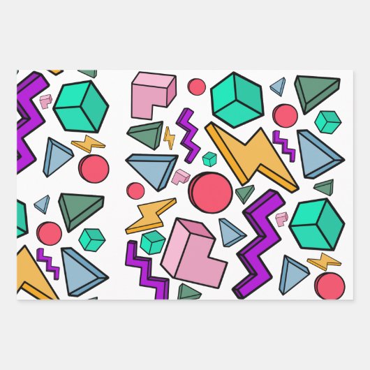 80s美的ヴィンテージレトロ ラッピングペーパーシート (正面)