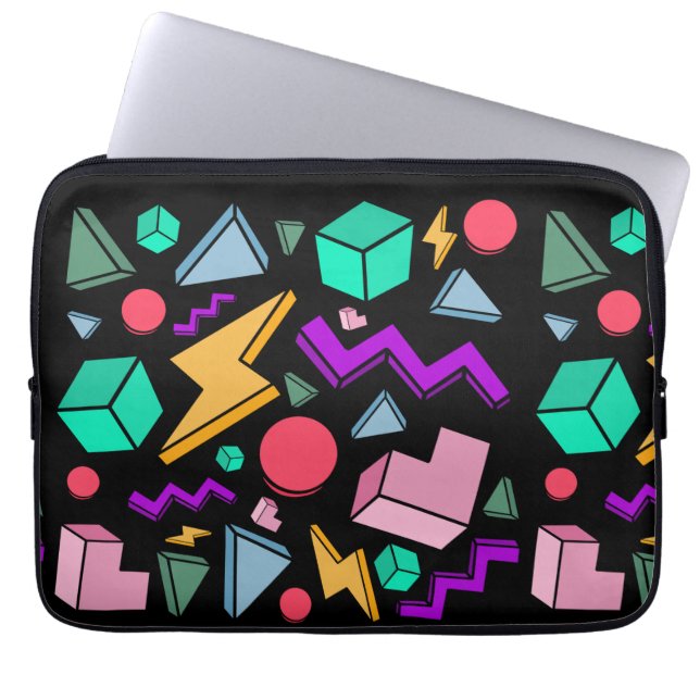 80s美的ヴィンテージレトロ ラップトップスリーブ (正面)