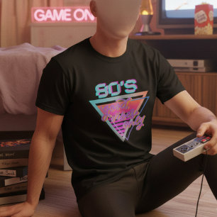 80s良いビーブピンクと紫色のグルービーヴィンテージ tシャツ