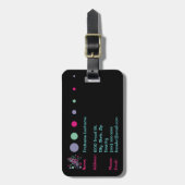 80s荷物タグ80年代ヴィンテージスプラッシュメドレアート ラゲッジタグ (正面縦)