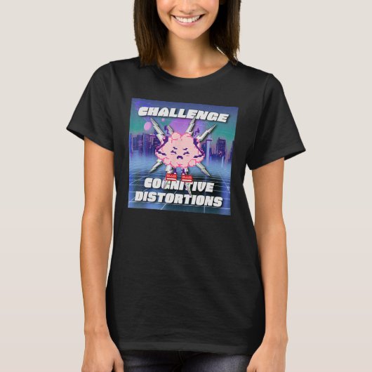 80s認識の版の歪みに挑戦 tシャツ (正面)