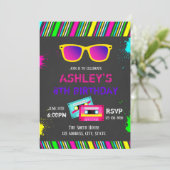 80s誕生日の招待 招待状 (スタンド正面)