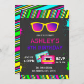 80s誕生日の招待 招待状 (正面/裏面)