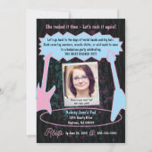 80s誕生日Bash招待状- 1980sテーマ5x7 招待状 (裏面)