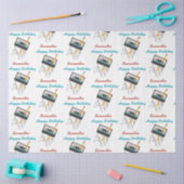 80s音楽おもしろいレトロカセットテープ誕生日名 薄葉紙 (クラフト)