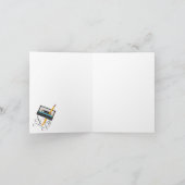 80s音楽おもしろいレトロカセットテープ誕生日 カード (内部)